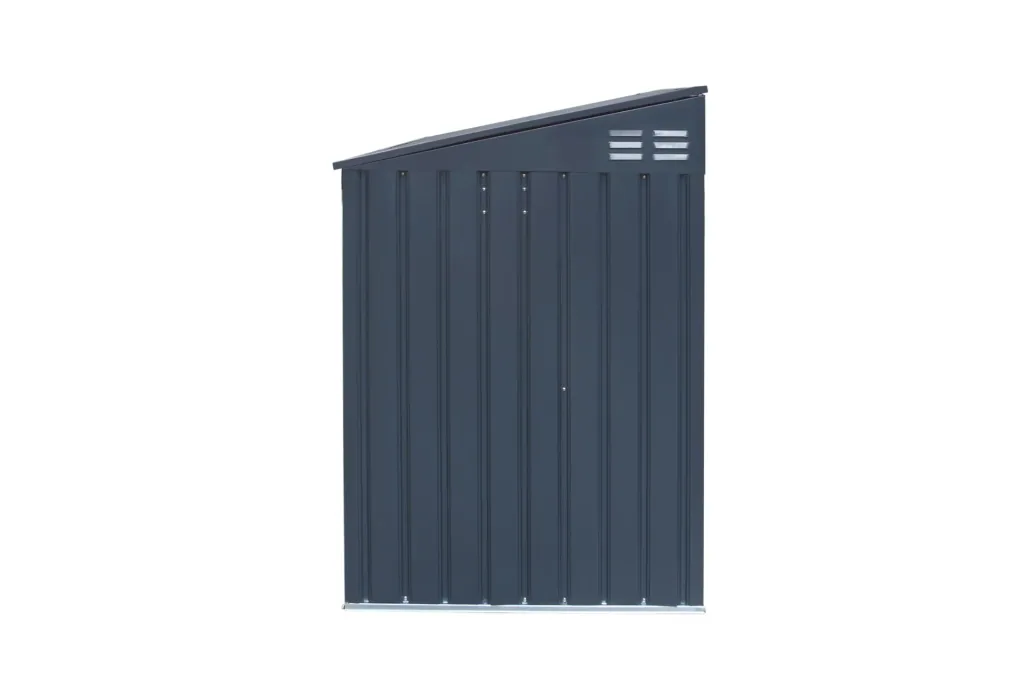 Mülltonnenbox 73, 235,5×100×131 cm, Dunkelgrau – Stahl für 3x 240 L mit Pultdach