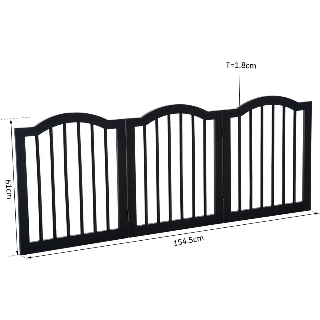 Absperrgitter Hundegitter 154,5cm faltbar Schwarz