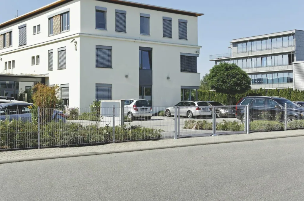 Doppelstabmattenzaun Komplettset, feuerverzinkt, Höhe 100 cm, Länge 14 m
