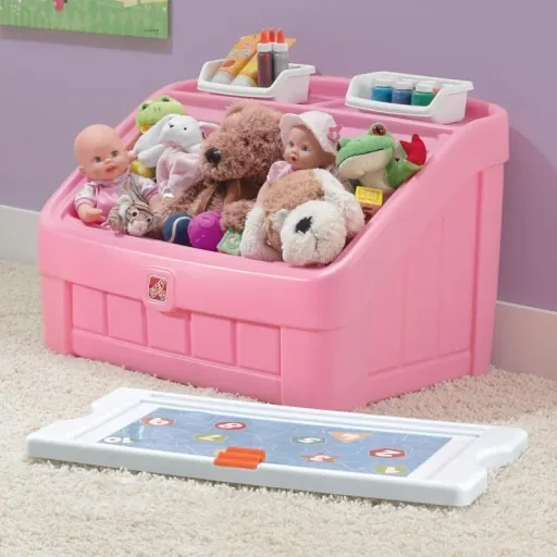 2-In-1 Toy Box & Art-Mitglied (Pink)