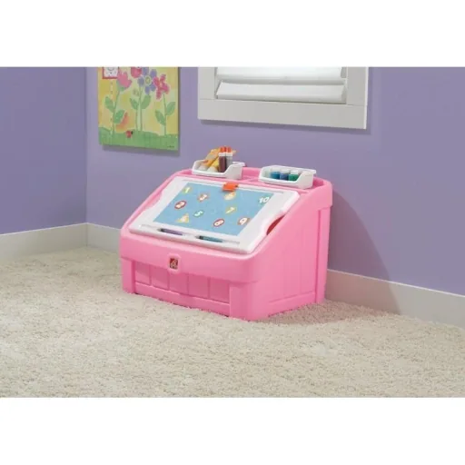 2-In-1 Toy Box & Art-Mitglied (Pink)