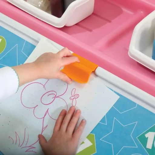 2-In-1 Toy Box & Art-Mitglied (Pink)
