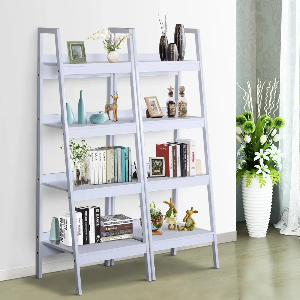 2er-Set Regal Standregal Lagerregal Bücherregal Aufbewahrungsregal 4 x Fach Metall + MDF 52 x 45 x 148 cm