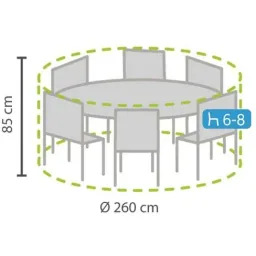 schutzhülle für rundes lounge-set - ø 260 cm