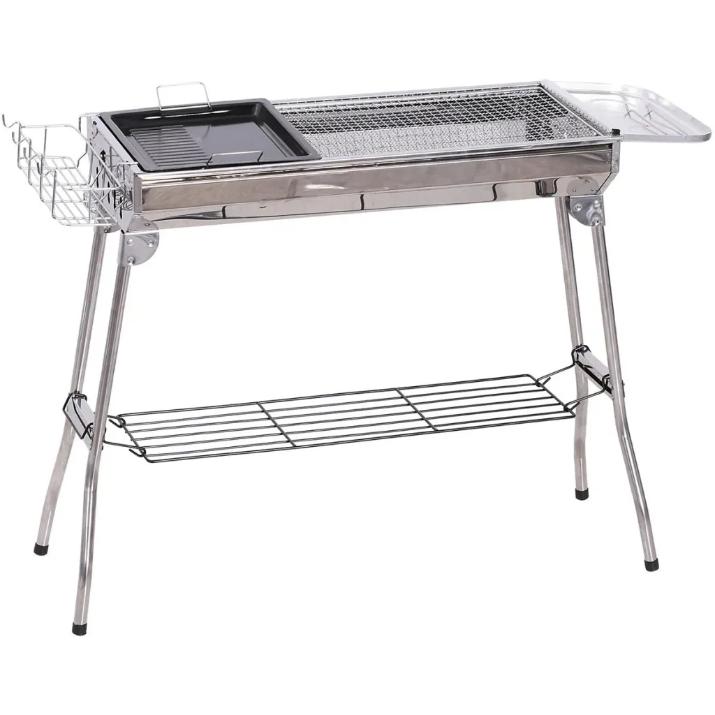 Holzkohlegrill mit Ablage