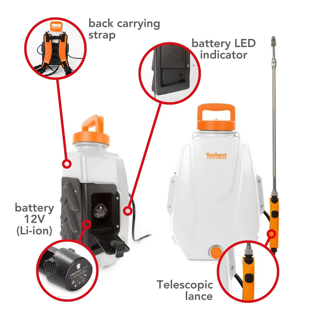 rückensprühgerät - batteriebetrieben - 12 l