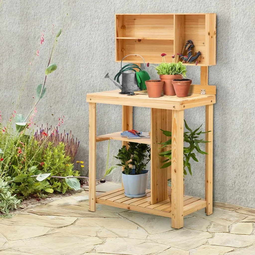 Gärtnertisch mit Ablage natur
