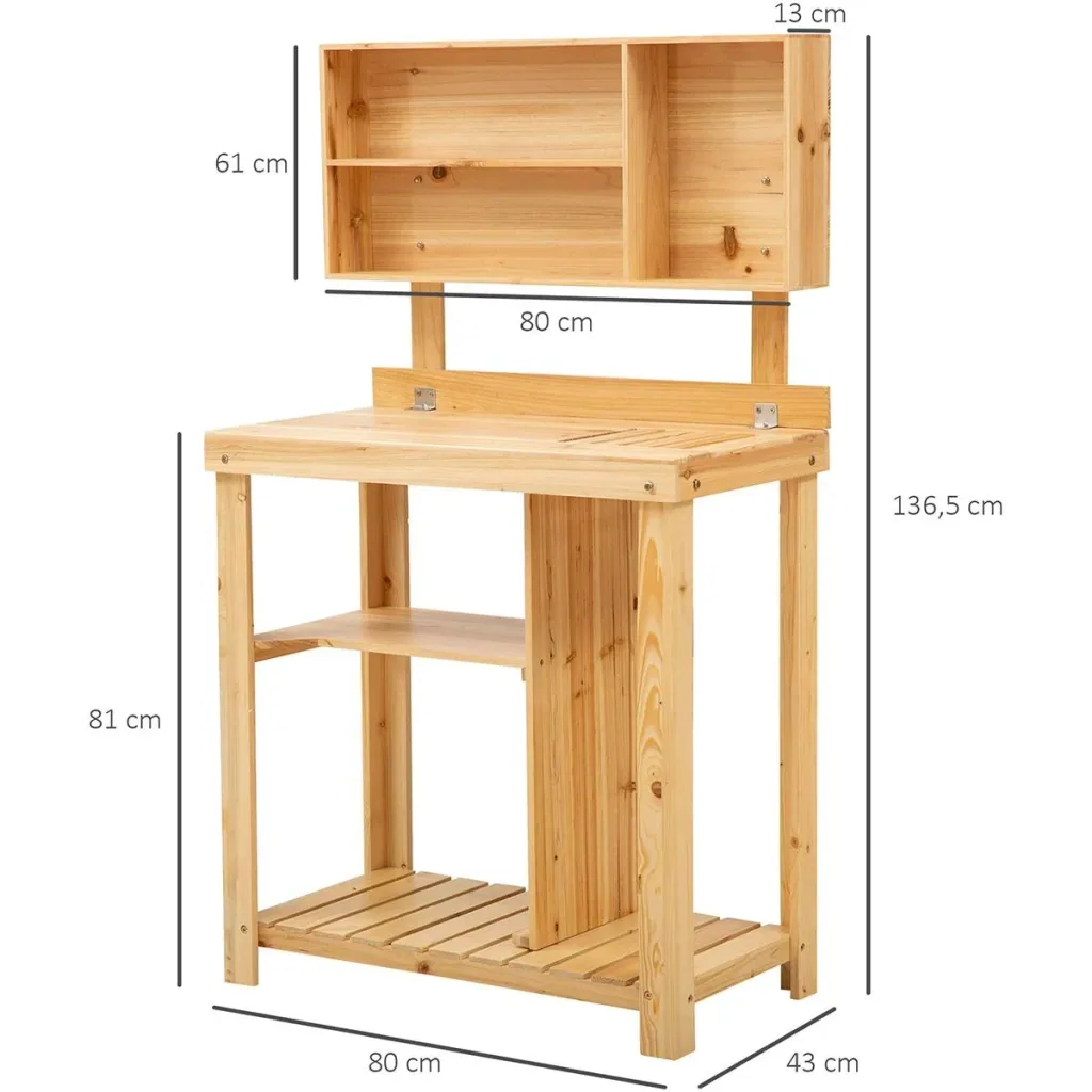 Gärtnertisch mit Ablage natur