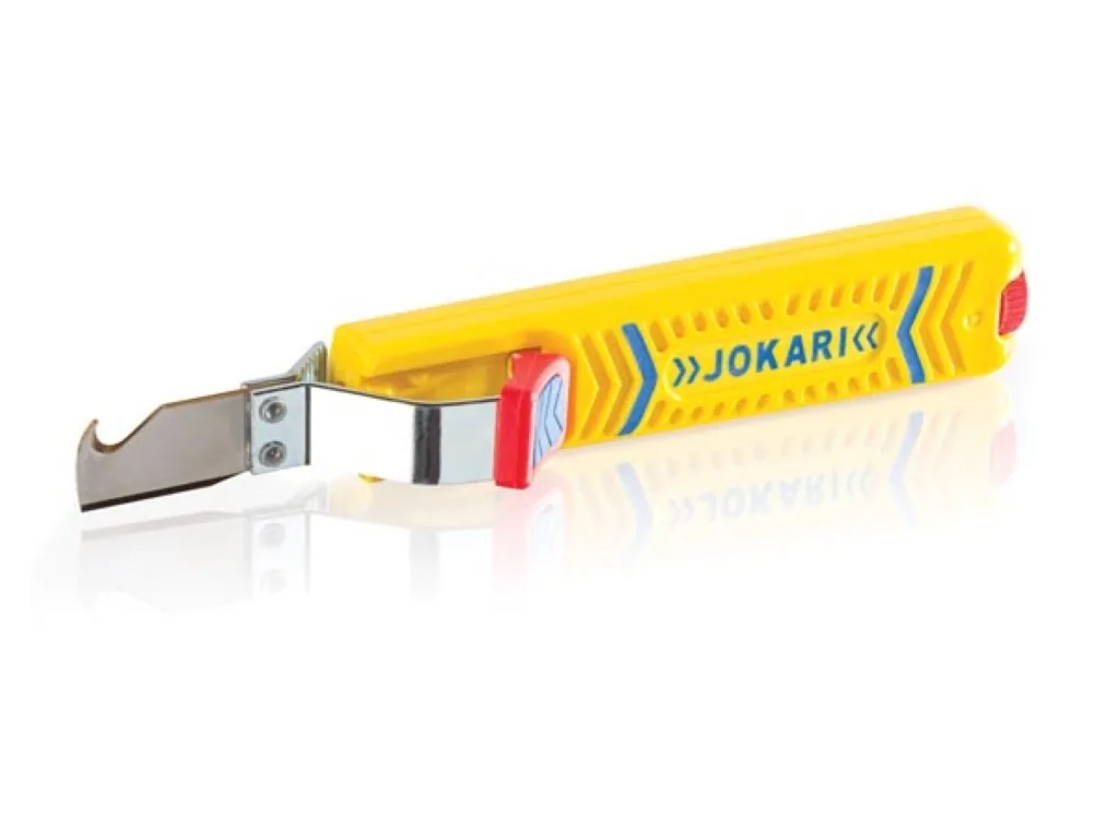 Kabelabisolierer Secura Nr. 28H, 8-28 mm, für Rundkabel, TiN-beschichtete Klinge, einstellbare Schnitttiefe, Hakenklinge