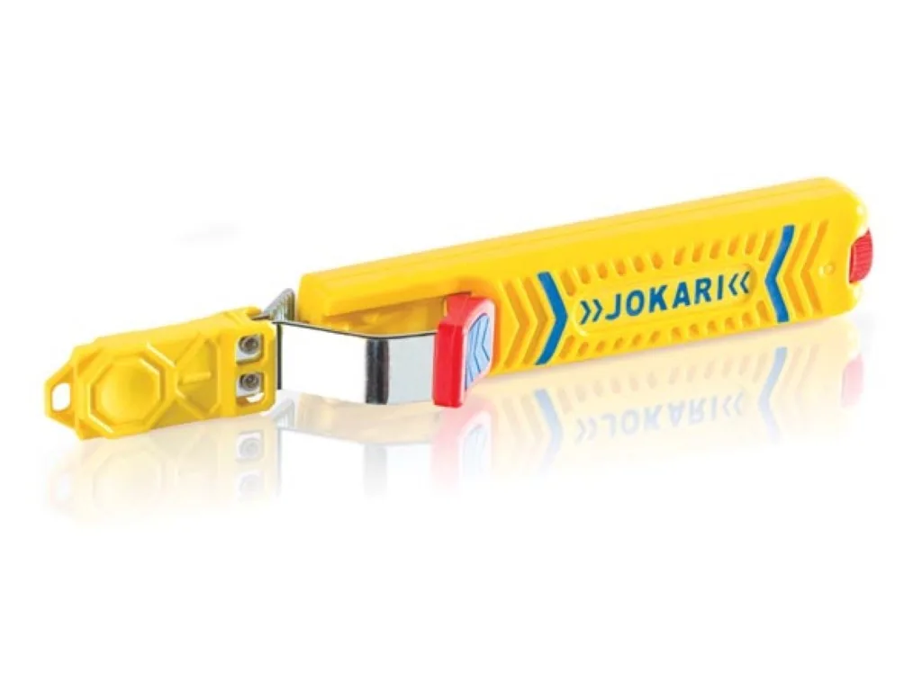 Kabelabisolierer Secura Nr. 28H, 8-28 mm, für Rundkabel, TiN-beschichtete Klinge, einstellbare Schnitttiefe, Hakenklinge