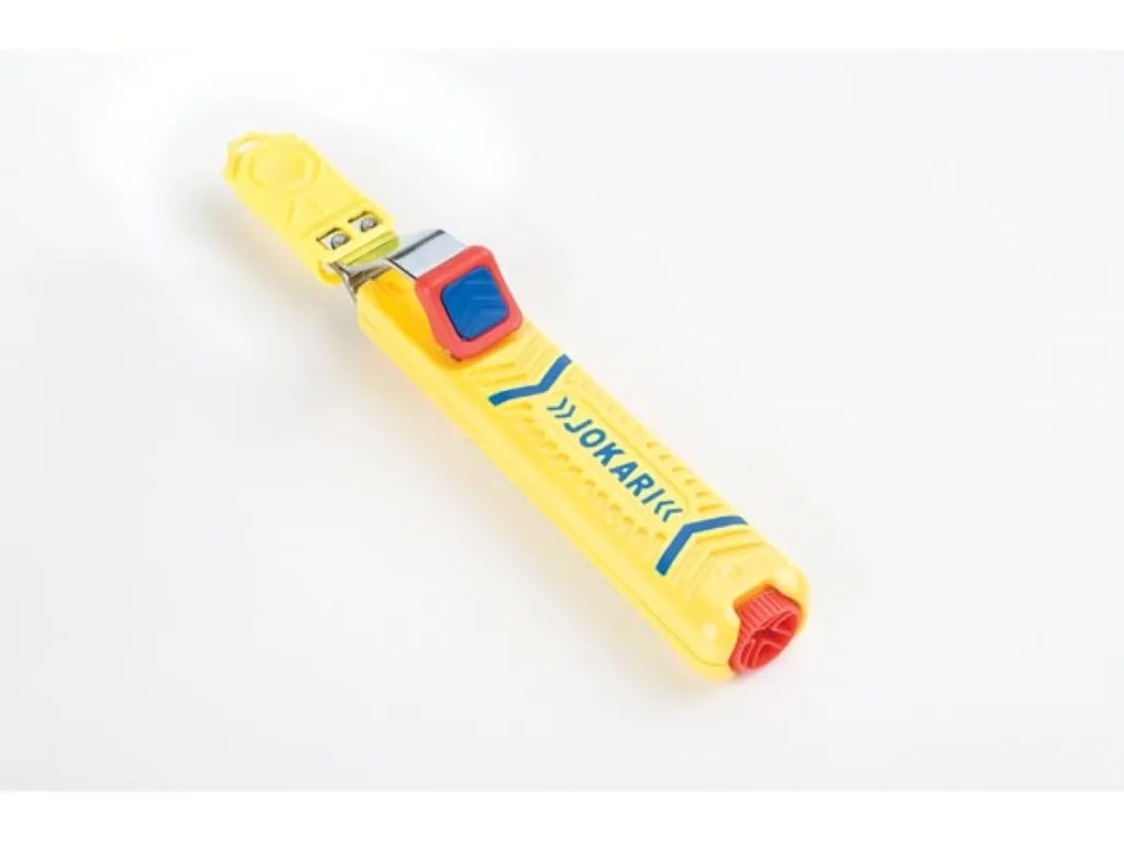 Kabelabisolierer Secura Nr. 28H, 8-28 mm, für Rundkabel, TiN-beschichtete Klinge, einstellbare Schnitttiefe, Hakenklinge