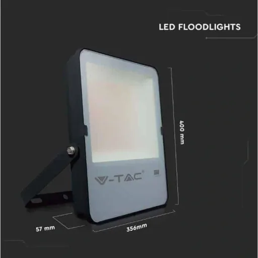 VT-302 LED-Flutlicht - 200 W - 27350 Lm - 6500K - schwarz - Extra effizient