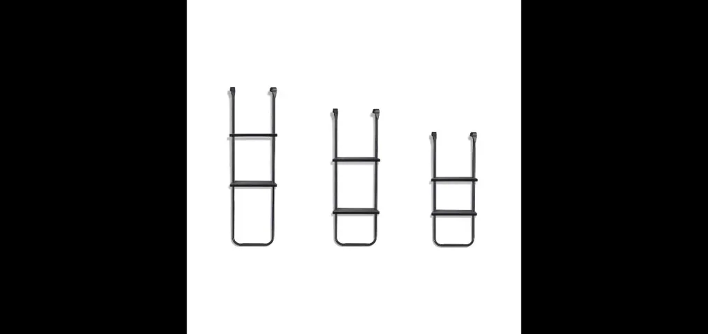 Trampolin Leiter, Leiter für Outdoor-Trampoline, höhenverstellbar, verzinkter Stahl, pulverbeschichtet