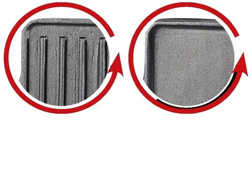 Wende-Grillplatte 2in1 aus Gusseisen