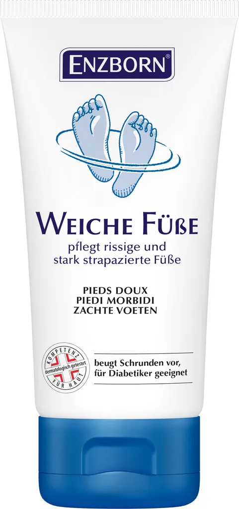 ENZBORN Fußcreme Weiche Füße mit 10 % Urea für rissige Füße, 75 ml Tube