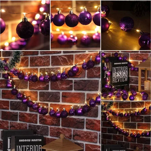 Weihnachtsbeleuchtung 40-LED - Lila - 2m