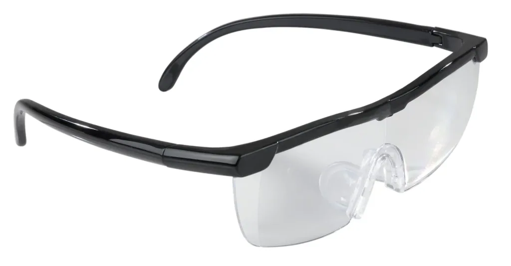 Vergrößerungs-Brille, Lupen-Brille, Schwarz