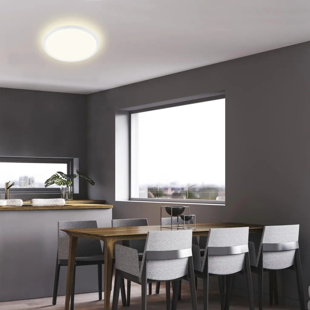Ultraflaches LED Panel, rund, Ø 29,3 cm, 2400 Lumen, 18 Watt, weiß