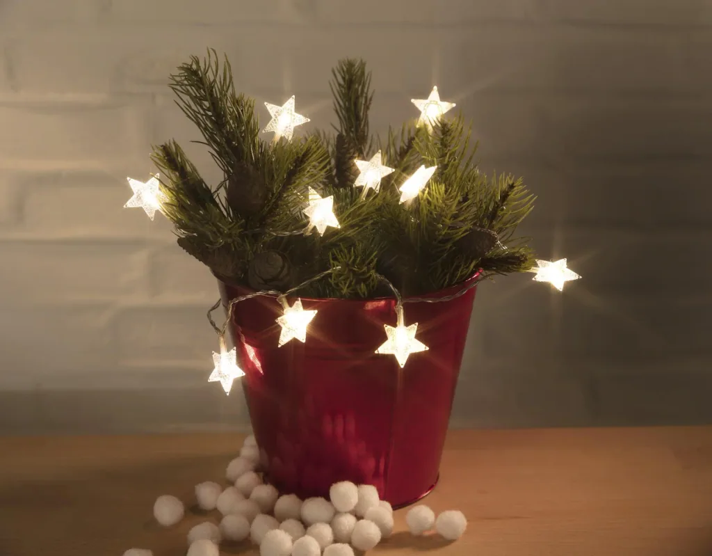 Sternenlichterkette mit 10 warmweißen LEDs