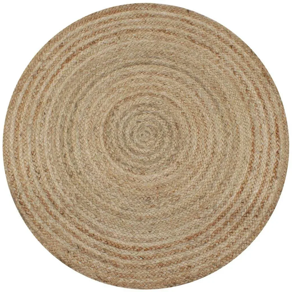 Teppich rund 150 cm gewebte Jute