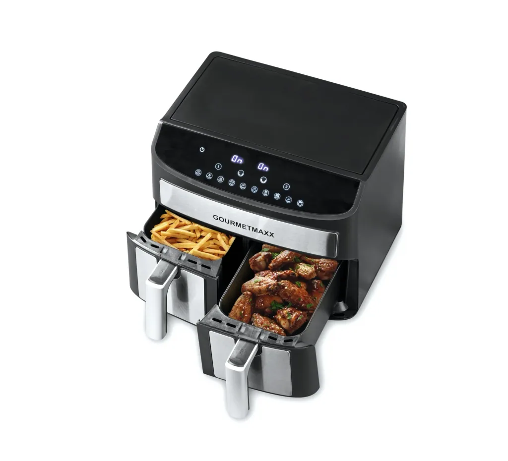 Heißluftfritteuse Doppelkammer 7 l, 2400 W