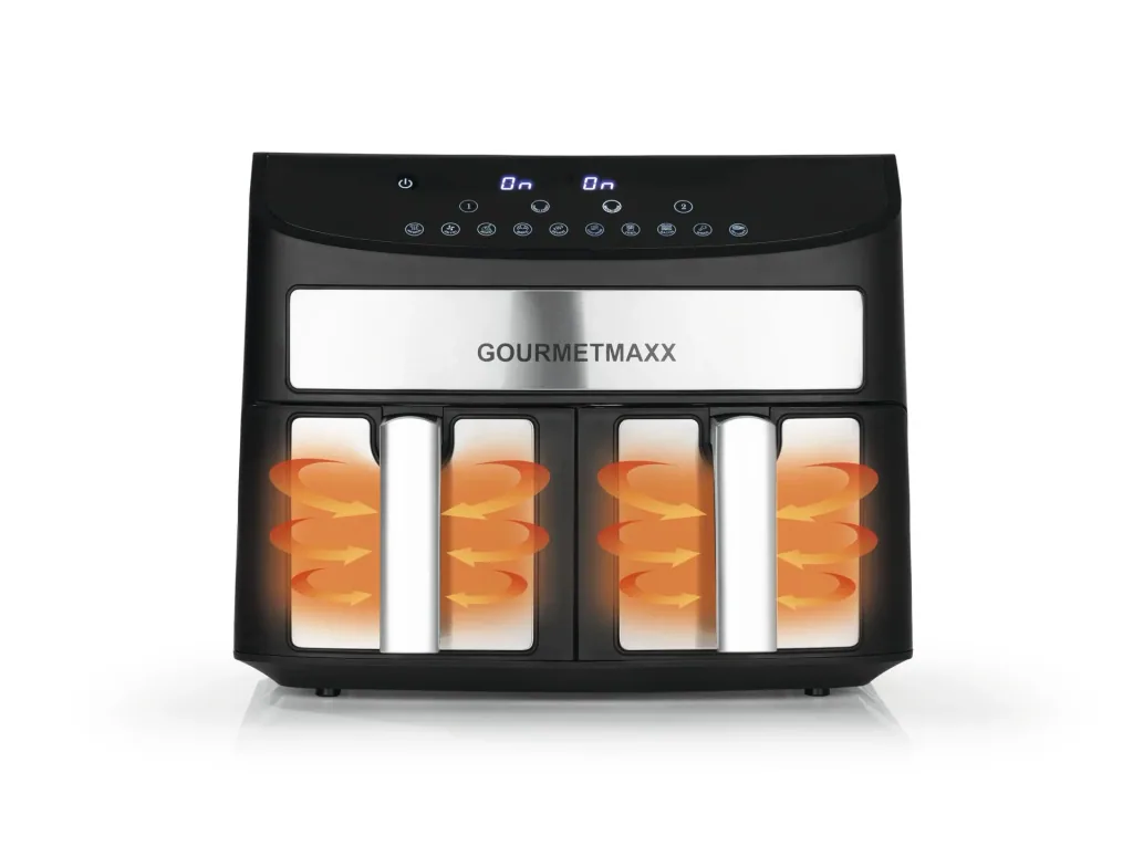 Heißluftfritteuse Doppelkammer 7 l, 2400 W