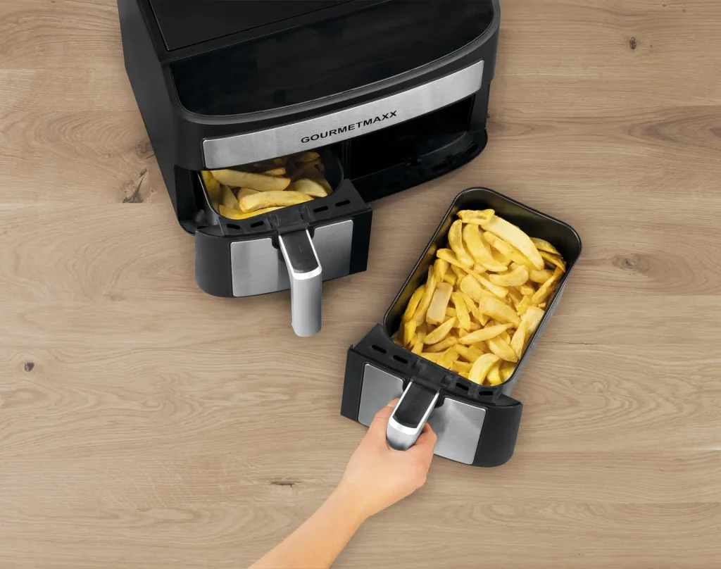 Heißluftfritteuse Doppelkammer 7 l, 2400 W