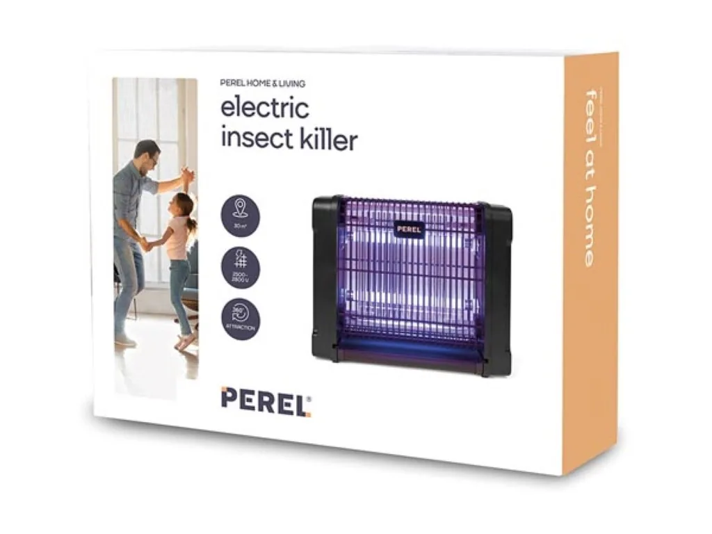 Elektrischer Insektenvernichter, UV-A, 2800 V, 30 m², Innenbereich, leise, herausnehmbare Schale