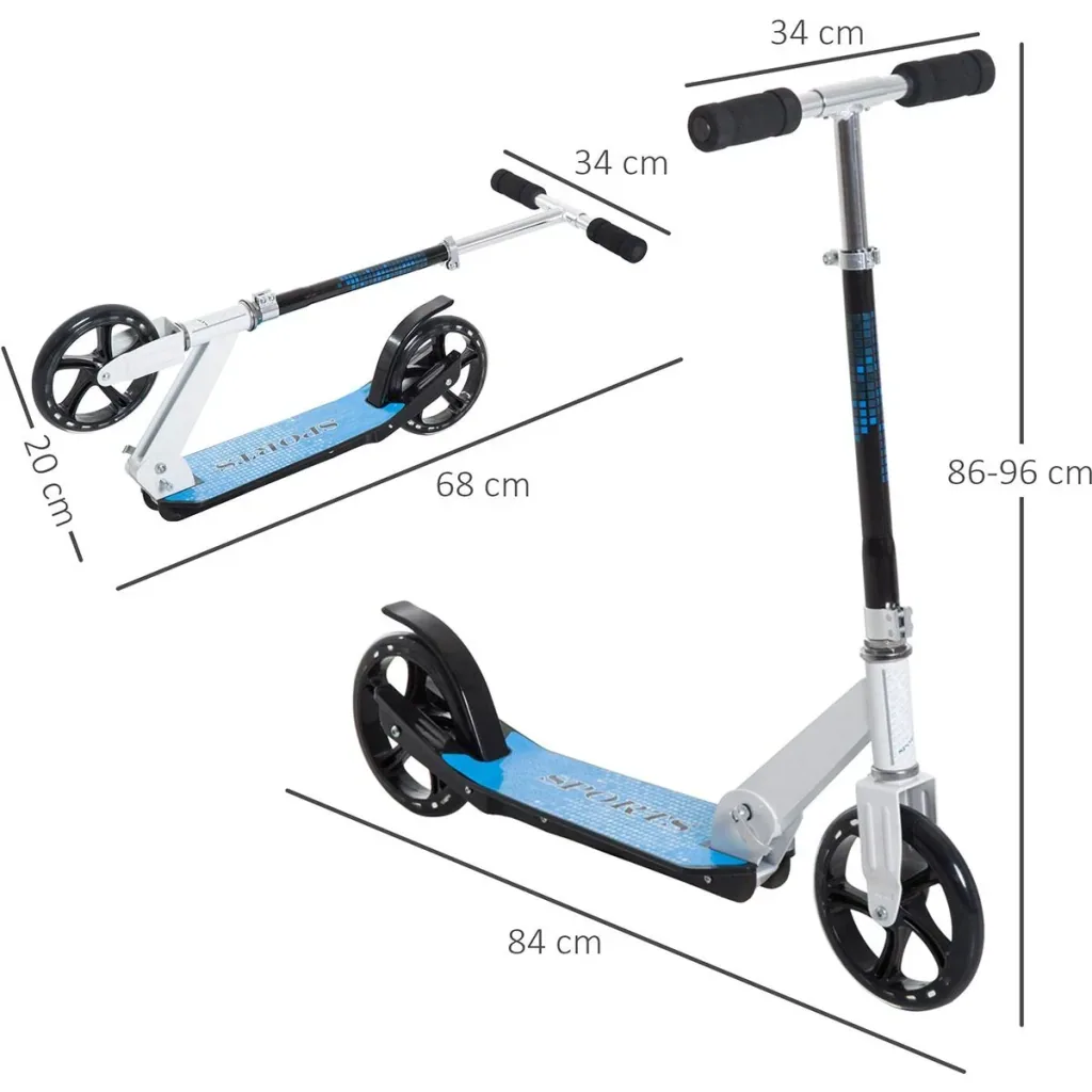 Tretroller für Kinder blau/weiß