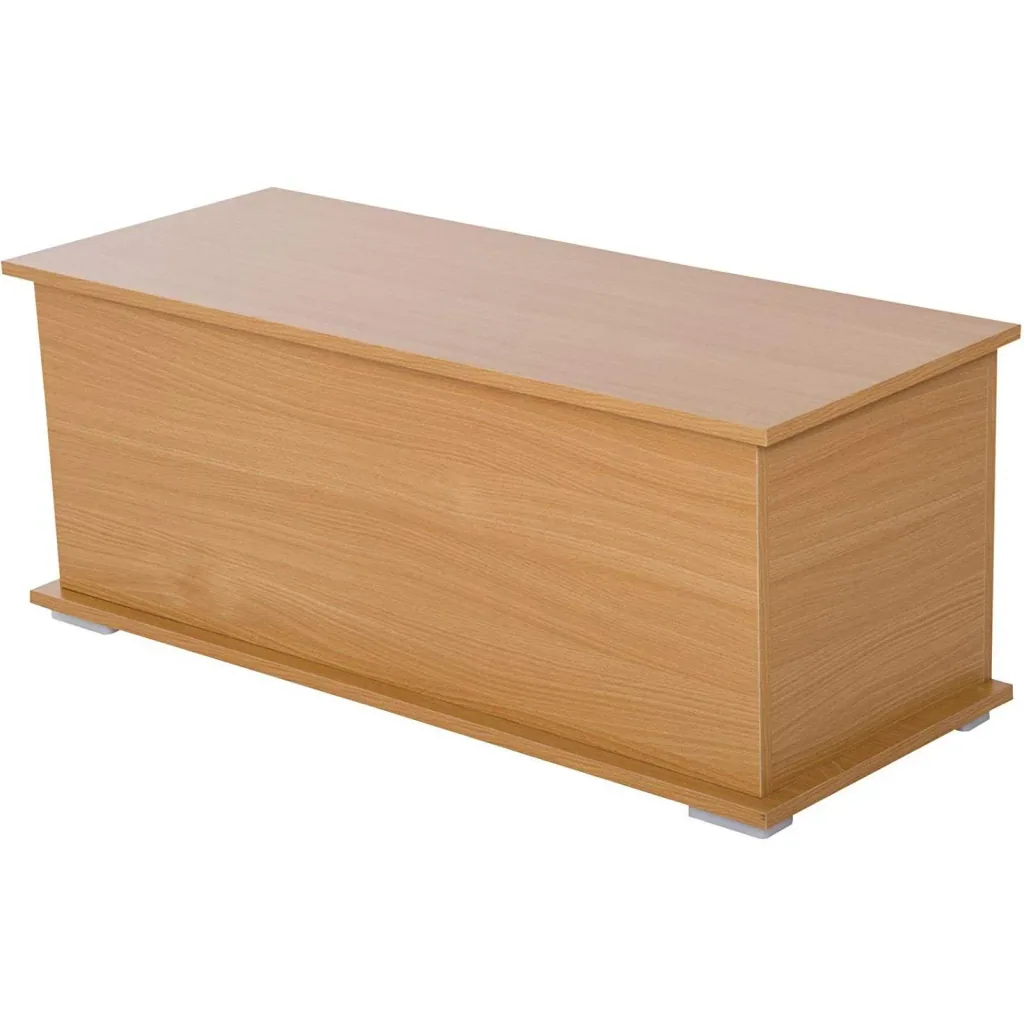Truhe Aufbewahrungsbox Holzkiste mit klappbarem Deckel Buche