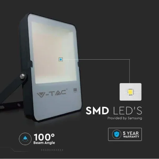 VT-162 LED-Flutlicht - 150 W - 20500 Lm - 6500K - schwarz - Extra effizient