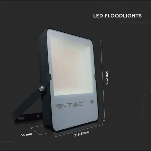VT-162 LED-Flutlicht - 150 W - 20500 Lm - 6500K - schwarz - Extra effizient