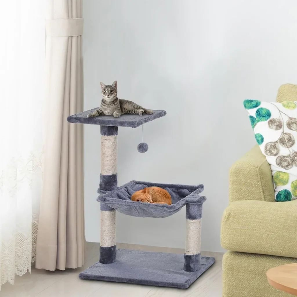 Katzenbaum mit Sisalsäulen beige