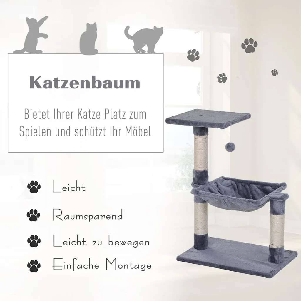Katzenbaum mit Sisalsäulen beige