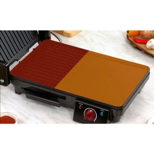 HomeVero Elektrogrill - Doppelte Oberfläche - mit Antihaftbeschichtung - 2000W