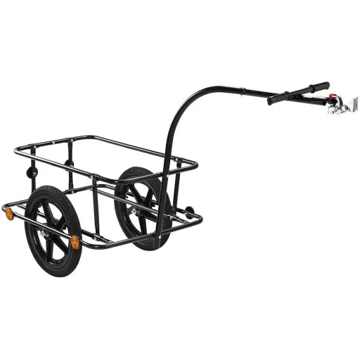 Fahrradanhänger mit Kupplung - Schwarz - 90L - max 80 kg