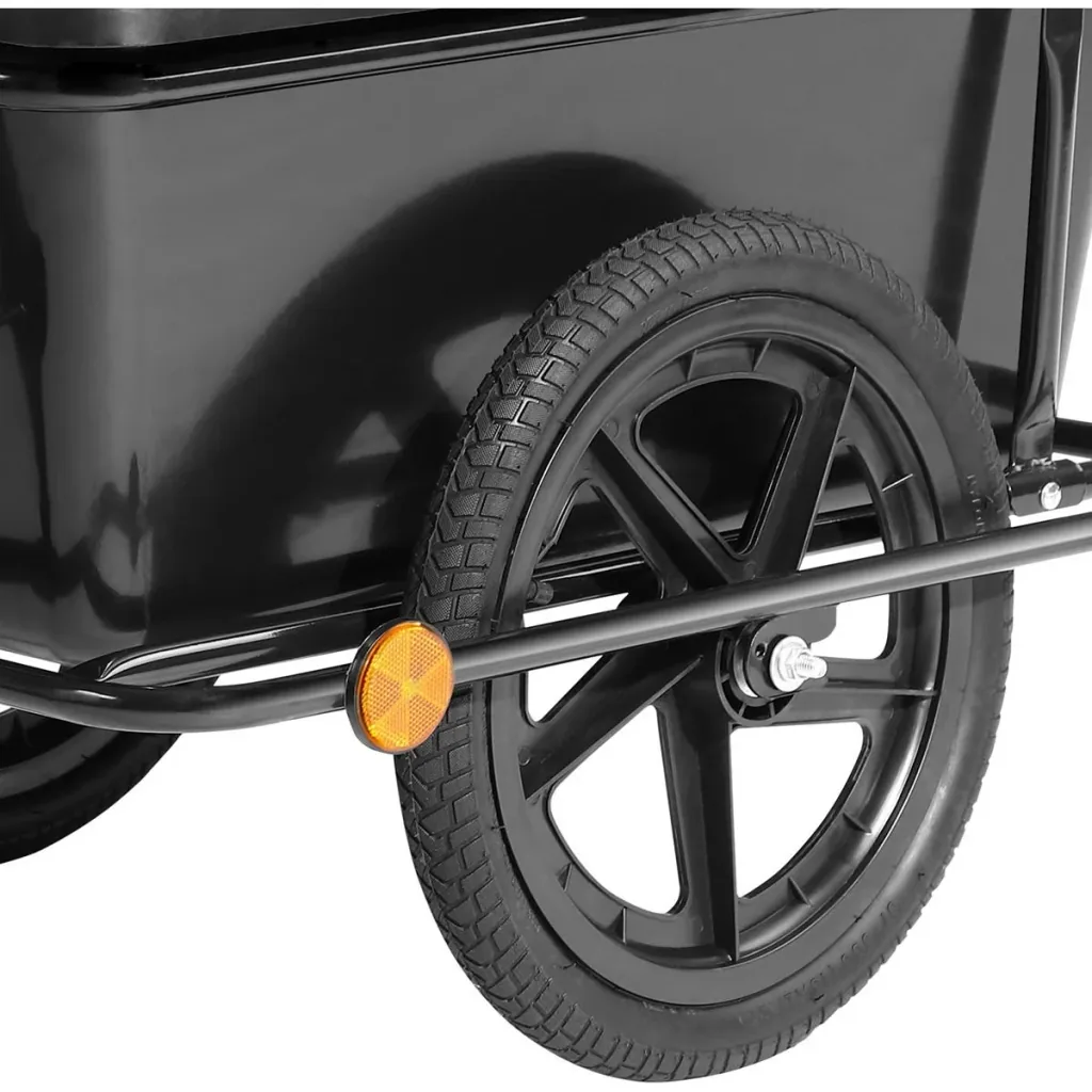 Fahrradanhänger mit Kupplung - Schwarz - 90L - max 80 kg