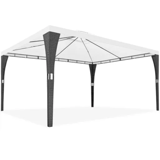 Pavillon schwarz/cremeweiß 3 x 4m