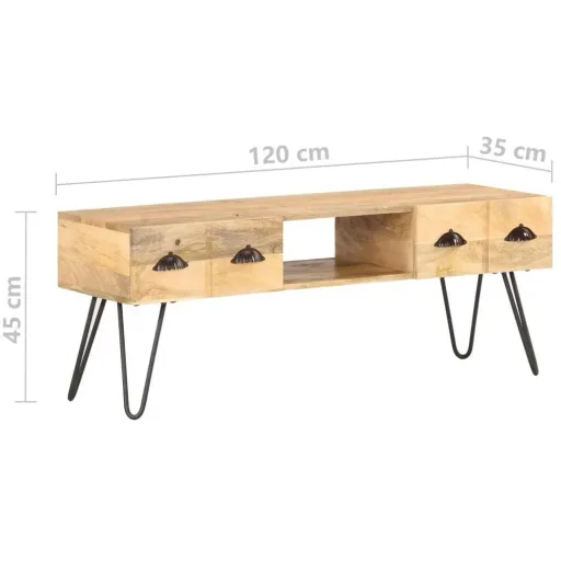 TV-Schrank 120x35x45 cm Mango-Massivholz
