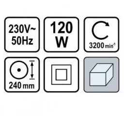 Elektrische Poliermaschine - 120W - 240mm