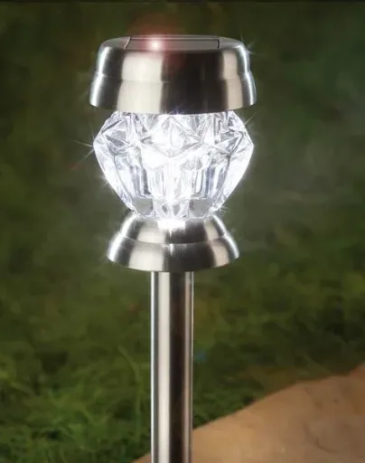 Solarlampen mit Kristallglas im 3er-Set