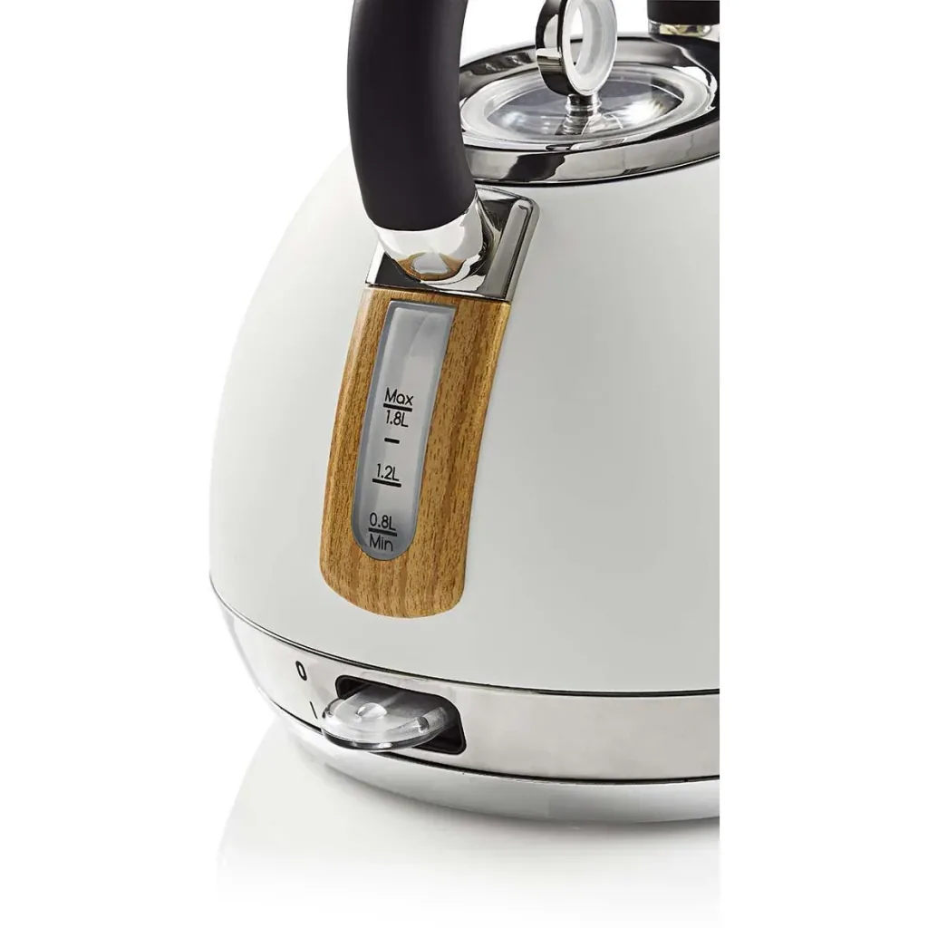 Nedis Wasserkocher - 2200W - 1.8L - Soft-Touch - Weiß - 360-Grad-Drehung - Kochtrockenschutz