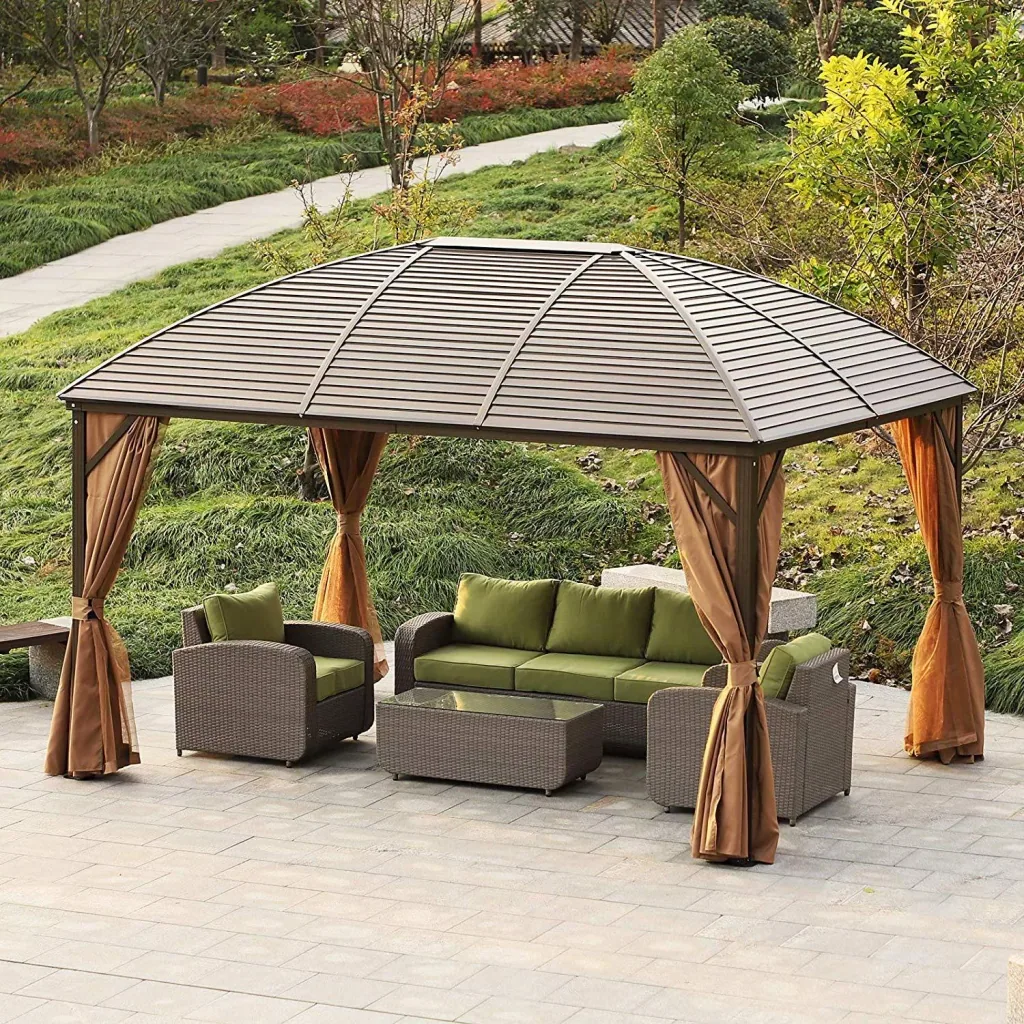 Gartenpavillon mit 2 Laternenhaken