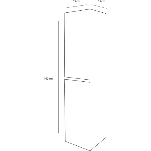 Concept Bade Hoher Schrank links Weiss fsc
