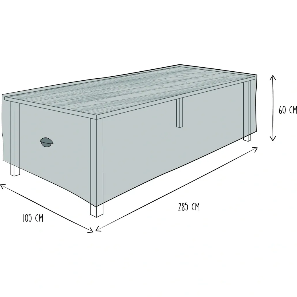 schutzhülle für gartentisch - max. 280 cm
