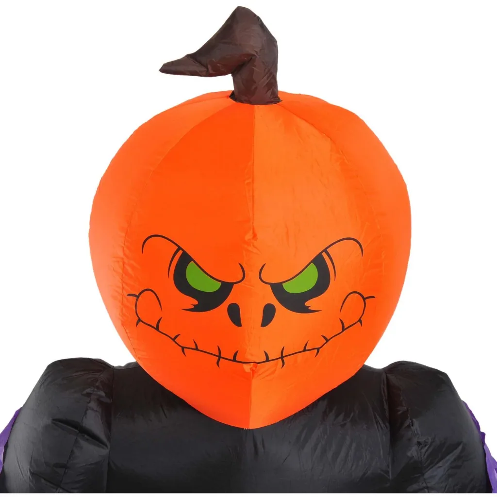 Halloween Dekoration Aufblasbar Schreck Gespenst Kürbis mit LED