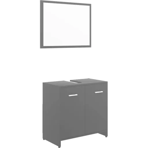Badezimmerschrank-Set schwarz