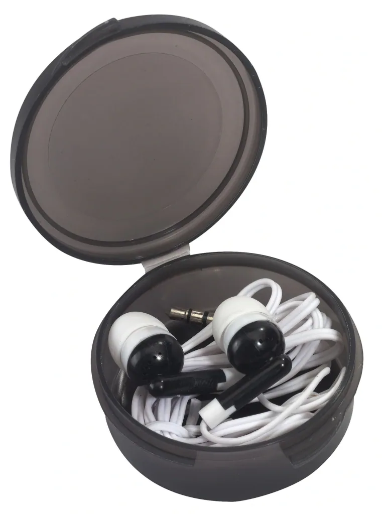 InEar Stereo Kopfhörer mit 3,5 mm Klinkenstecker + Aufbewahrungsbox