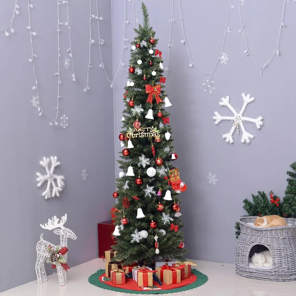 Weihnachtsbaum mit Kunststoffständer grün