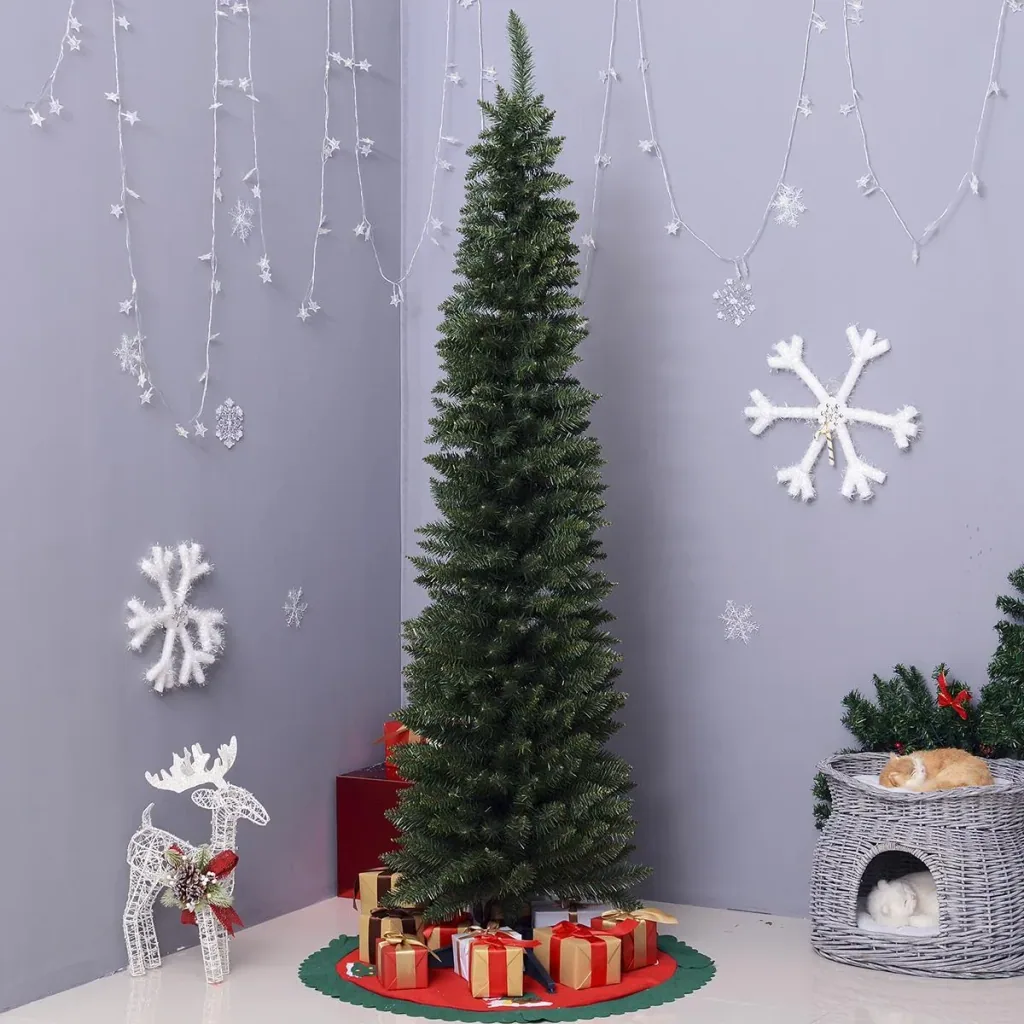 Weihnachtsbaum mit Kunststoffständer grün